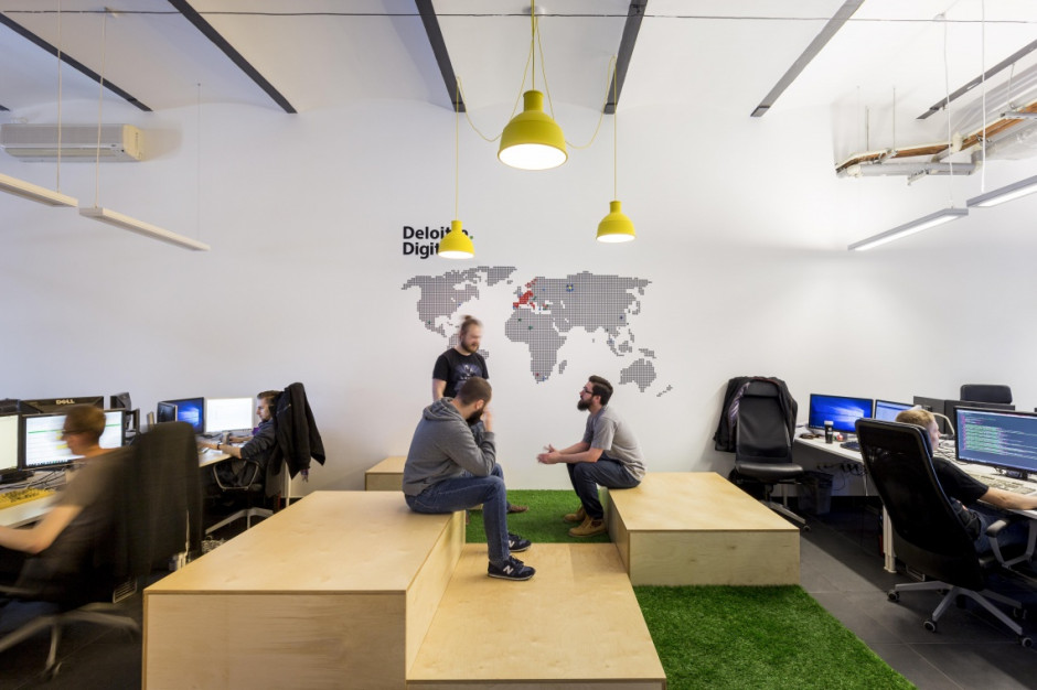 Nowe biuro Deloitte Digital 9fot. Libido Architekci) Nowe biuro Deloitte Digital przyjazne dla pracowników