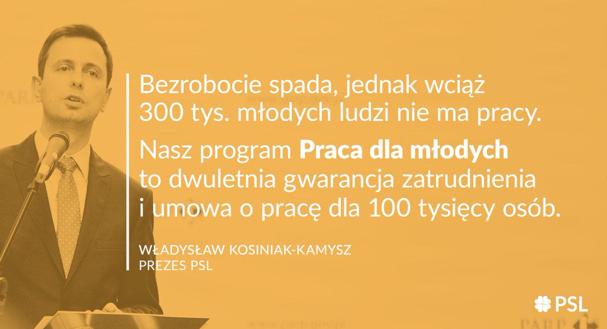 Nasz program to gwarancja zatrudnienia - mówi Władysław Kosiniak-Kamysz (fot.twitter.com/nowePSL)