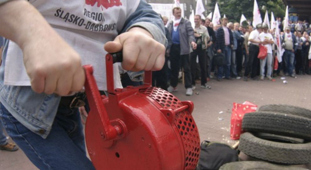 Kolejna demonstracja górników na Śląsku - tym razem w kopalni Pokój./ fot. PTWP Kolejna demonstracja górników na Śląsku. Ich niezadowolenie rośnie
