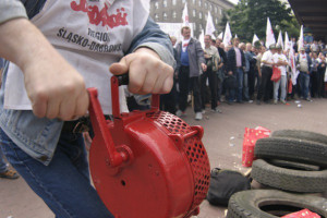 Górniczy protest nie sparaliżował Warszawy. Miało być 15 tys. osób, pojawiło się 500