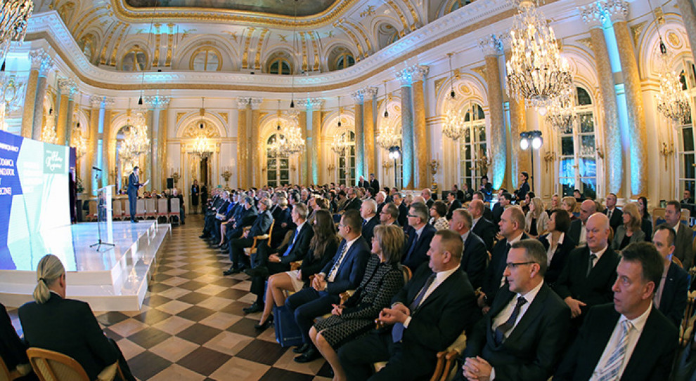 Wręczenie nagród konkursie „Pracodawca – organizator pracy bezpiecznej”. /Fot. mat. pras. Liderzy bezpiecznej pracy 2015 r.