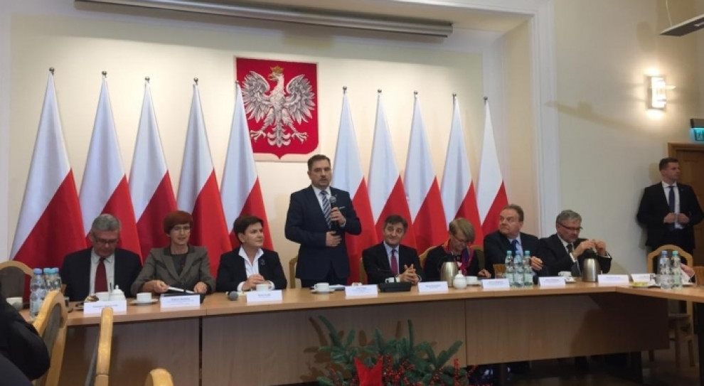 Pierwsze posiedzenie Rady Dialogu Społecznego. /Fot. OPZZ Jan Guz na pierwszym posiedzeniu Rady Dialogu Społecznego: Najlepsza ustawa nie zastąpi dialogu społecznego
