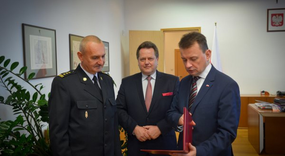 Leszek Suski komendantem głównym Państwowej Staży Pożarnej. /fot. Twitter/MSWiA Leszek Suski szefem Państwowej Straży Pożarnej