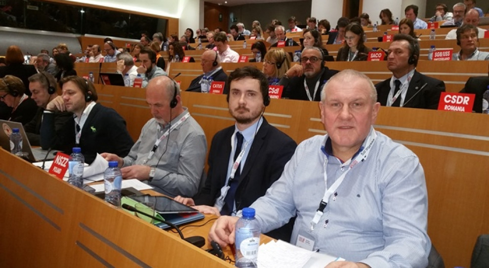 Sekretarz generalny EKZZ Luca Visentini podkreślił, że powinna zostać zwiększona pomoc finansowa na integrację społeczną uchodźców. /Fot. opzz.org.pl Europejska Konfederacja Związków Zawodowych: Uchodźcy mogą uzupełnić luki na rynku pracy