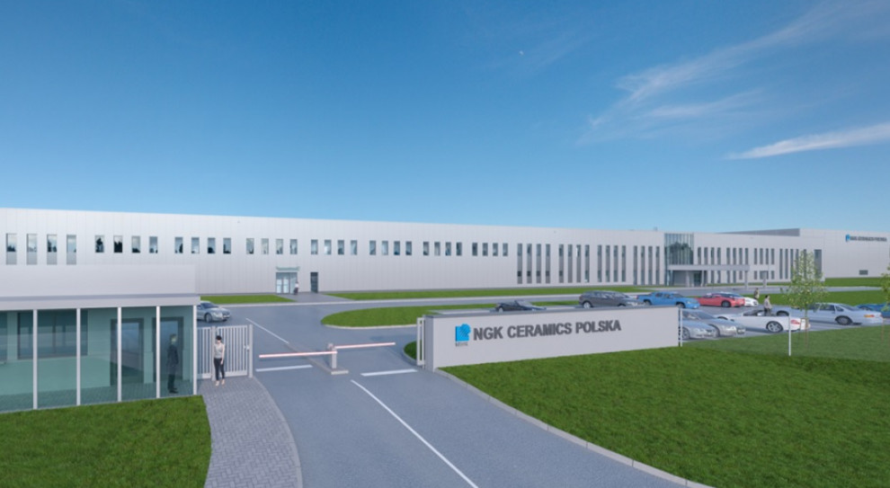 NGK Ceramics w nowej fabryce zamierza zatrudnić ok. 300 osób z Zagłębia Dąbrowskiego i Śląska (Wizualizacja fabryki, fot.ngk.com.pl) Dąbrowa Górnicza: Praca dla operatorów produkcji i specjalistów od automatyki w NGK Ceramics