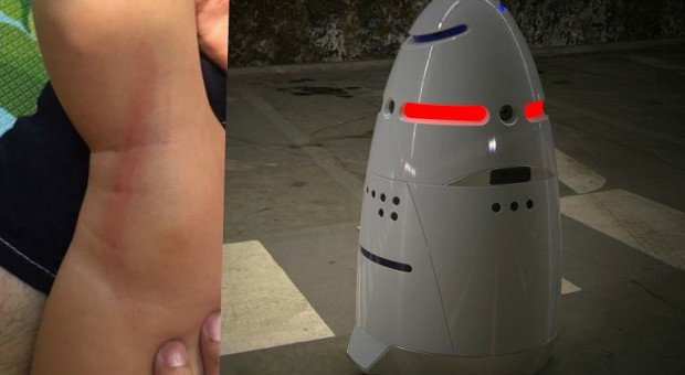 Robot K5, który pracuje w amerykańskim centrum, "zaatakował" półtoraroczne dziecko. (Fot. Twitter) Robot pracujący w centrum handlowym "zaatakował dziecko"