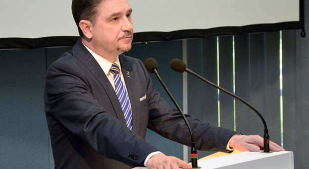 Przewodniczący Solidarności Piotr Duda. (fot. www.pip.gov.pl) W Dąbrowie Górniczej uczczono 36. rocznicę Porozumienia Katowickiego