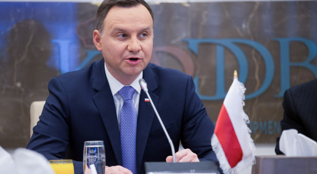 Prezydent Andrzej Duda (fot.prezydent.pl/Andrzej Hrechorowicz) Prezydent: Konstytucja dla biznesu wychodzi naprzeciw potrzebom przedsiębiorców
