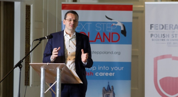 Mateusz Morawiecki: Polska teraz też potrzebuje agentów zmiany – nowego pokolenia. (fot.: B. Kosiński/MR/mr.gov.pl) Morawiecki do polskiej młodzieży w Cambridge: Studiujcie za granicą, a potem wróćcie do Polski