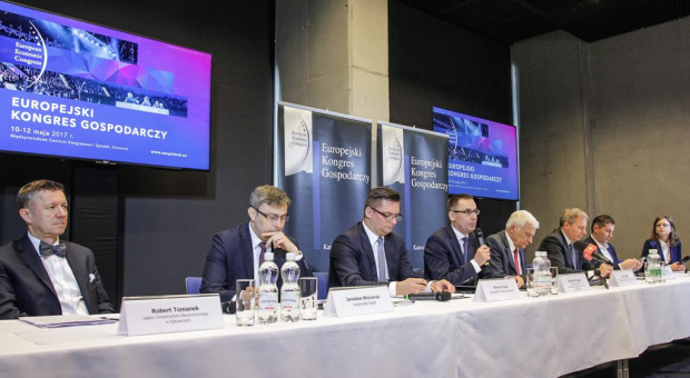Konferencja prasowa odbyła się w Międzynarodowym Centrum Kongresowym w Katowicach. PTWP (Michał Oleksy) Rynek pracy kluczowym tematem Europejskiego Kongresu Gospodarczego 2017