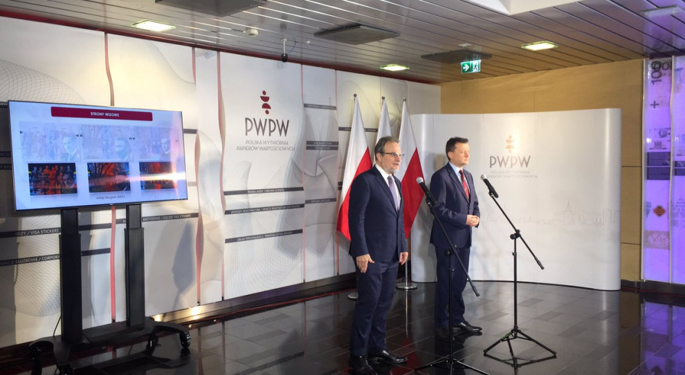 Szef MSWiA, który sprawuje nadzór nad Wytwórnią, powiedział, że zależało mu na tym, żeby sytuacja była stabilna i dająca możliwość normalnego funkcjonowania PWPW (fot. twitter) Spór zbiorowy w Polskiej Wytwórni Papierów Wartościowych. "Usiądźmy do stołu"
