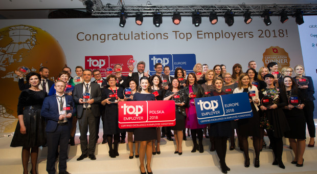 Laureaci konkursu podczas gali (Fot. mat. pras.) Top Employers Polska 2018: Oto najlepsi pracodawcy w Polsce