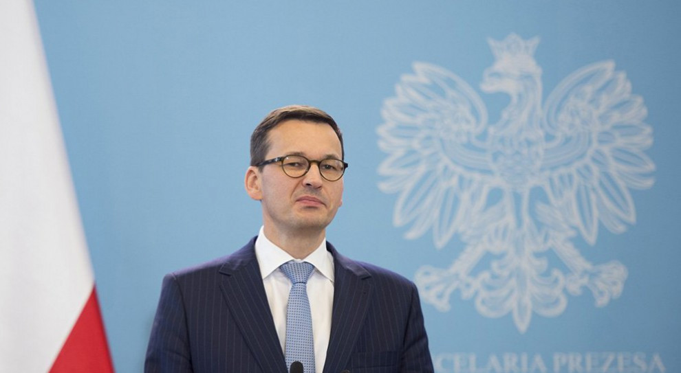 Morawiecki mówił, że polska gospodarka jest "zależna" i jednocześnie zaznaczył, że podobnie jak inne gospodarki zachodnioeuropejskie. (fot. Kancelaria Premiera/twitter) Morawiecki: Duży nacisk kładziemy na innowacyjność