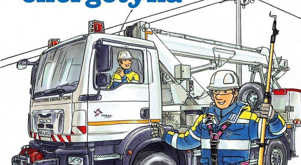Adam, główny bohater książki „Mam przyjaciela energetyka”, zabiera czytelników do serca firmy, czyli dyspozycji ruchu sieci. (Fot. mat. pras.) Jak wygląda praca energetyków? Tauron edukuje dzieci