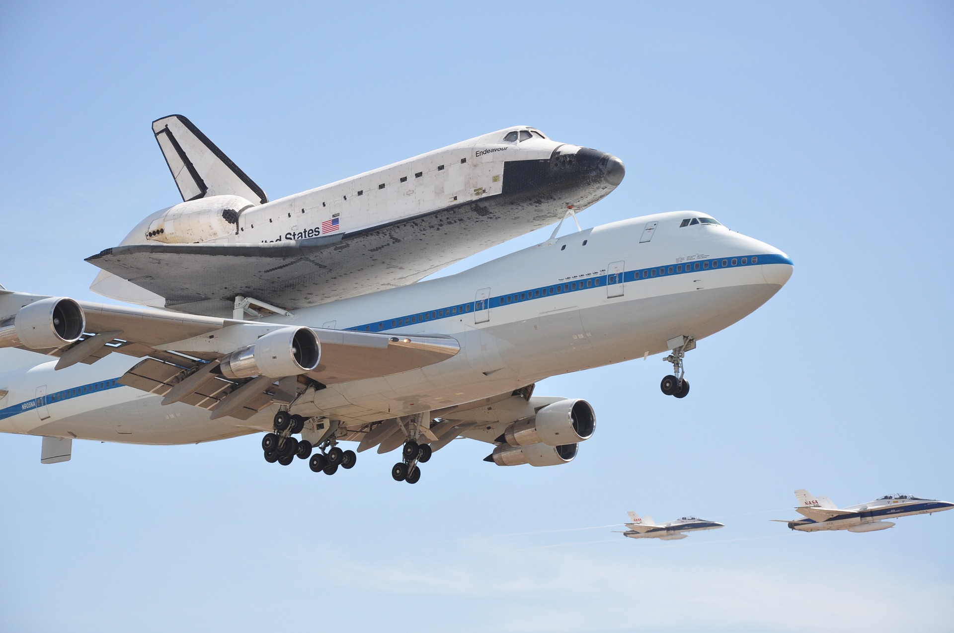 Prom kosmiczny USA transportowany przez Boeinga 747. (fot. pixabay.com)