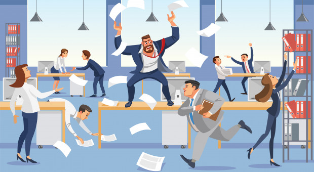 Jak nie dopuścić do chaosu? Słowem kluczem jest dobra komunikacja (fot. shutterstock.com) Chaos w firmie. Wiemy, jak uniknąć niepotrzebnego zamieszania