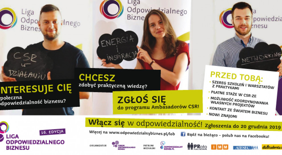 Każdego roku w ramach Ligi działa grupa ambasadorów CSR z całej Polski. (fot. materiały prasowe) Rusza 16. edycja Ligi Odpowiedzialnego Biznesu