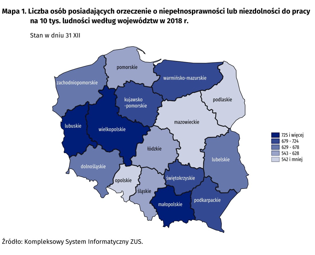 Liczba osób posiadających orzeczenie o niepełnosprawności (fot. stat.gov.pl)