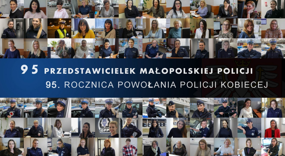 Kobiety w polskiej Policji służą od 1925 r. (Fot. facebook.com/Malopolska.Policja) Małopolska policja prezentuje galerie z portretami 95 policjantek