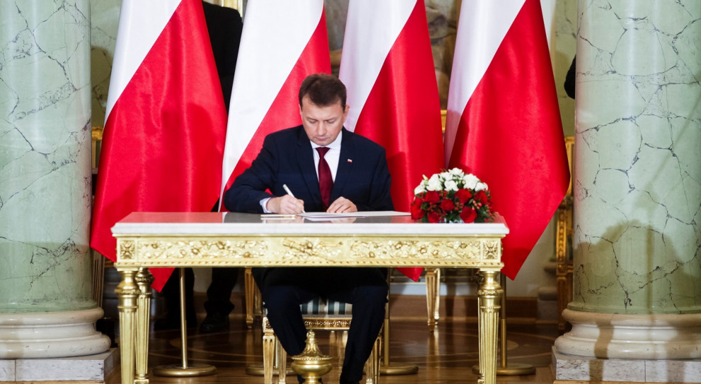 Minister obrony narodowej Mariusz Błaszczak. (Fot. PTWP/PawełPawłowski) Mariusz Błaszczak odwołał Komendanta 7. Szpitala Marynarki Wojennej w Gdańsku