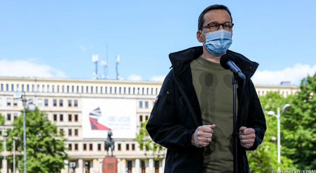 Premier Mateusz Morawiecki. (Fot. twitter.com/PremierRP) Premier: będzie można wracać do pracy w kopalniach