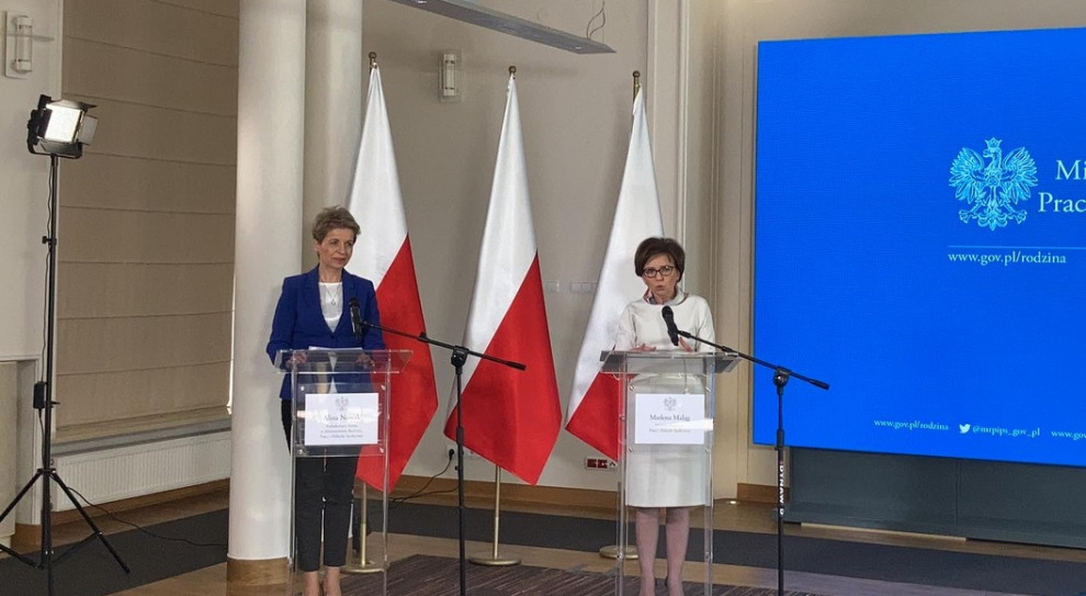 Konferencja prasowa MRPiPS (fot. twitter.com/MRPiPS_GOV_PL) Maląg: Do firm trafiło już 14 mld zł z Tarczy Antykryzysowej