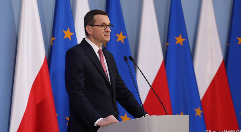 Mateusz Morawiecki (fot. Krystian Maj/KPRM) Premier: Tarcza Finansowa chroni 5 mln miejsc pracy