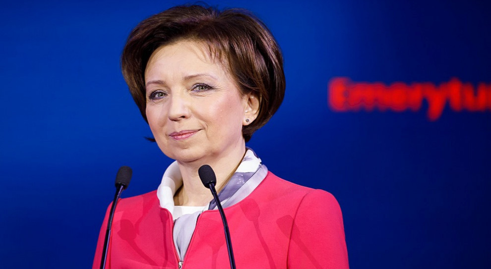 Minister rodziny, pracy i polityki społecznej Marlena Maląg. (Fot. Twitter/MRPiPS) Resort podał nowe szacunki stopy bezrobocia. Szoku nie będzie