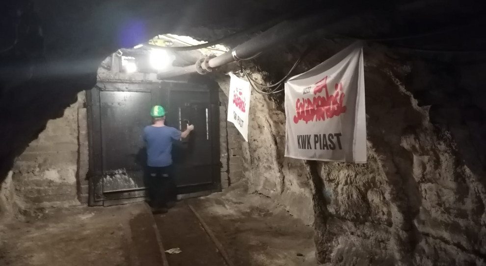W związku z porozumieniem odwołano manifestację (fot. facebook.com/SlaskoDabrowskaSolidarnosc) Protest górników: Jest porozumienie w sprawie zasad i tempa transformacji górnictwa