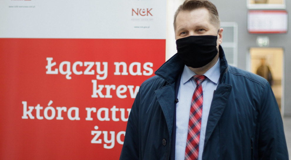 Przemysław Czarnek (fot. twitter.com/CzarnekP) Minister edukacji i nauki oddał osocze