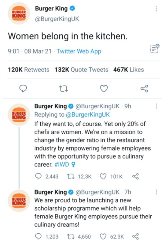 źródło: Twitter Burger King UK