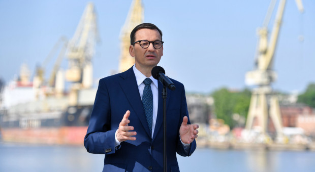 Premier Mateusz Morawiecki w Szczecinie (fot. PAP/Marcin Bielecki) Premier chwali politykę społeczną PiS. "Zapraszam do Polski"
