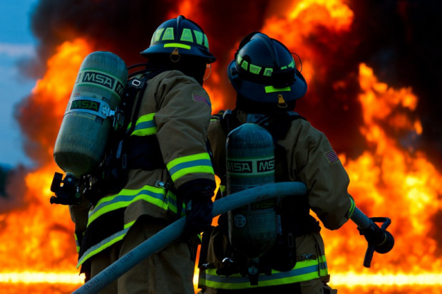 Pożar hali magazynowej w Tychach, ewakuowano personel