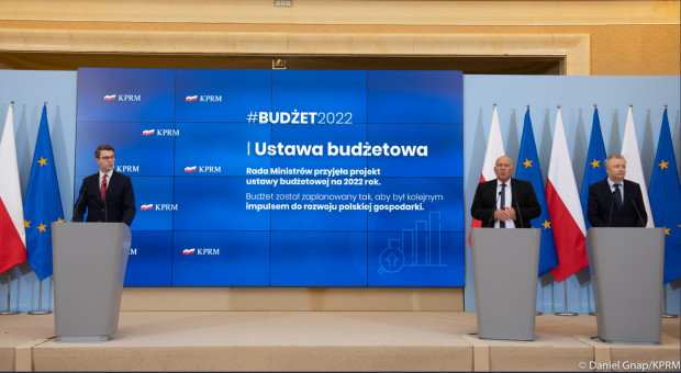 W 2022 roku dochody budżetu państwa wyniosą 481,4 mld zł. (fot. Twitter/KPRM) Rząd przyjął projekt budżetu na 2022 rok. "Polska gospodarka jest w dobrym stanie"