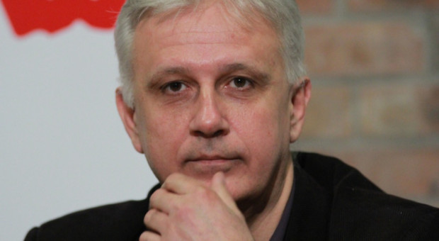 Szef śląsko-dąbrowskiej "S" Dominik Kolorz (fot. PTWP/Michał Oleksy) Związkowcy zaniepokojeni. "Jeśli nic nie zrobimy, część kopalń upadnie"