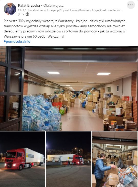 Źródło: LinkedIn/Rafał Brzoska