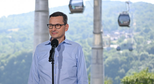 Premier Mateusz Morawiecki (fot. PAP/Darek Delmanowicz) Morawiecki odgryza się Trzaskowskiemu. "Blamaż kompletny"