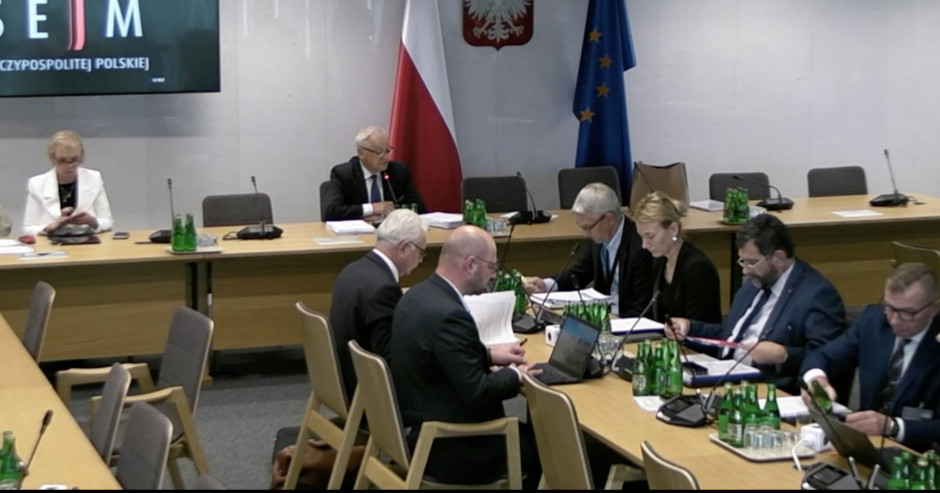 Posiedzenie sejmowej komisji zdrowia dotyczące planu finansowego NFZ, 15 września 2022 r. (Fot. Screen z posiedzenia)