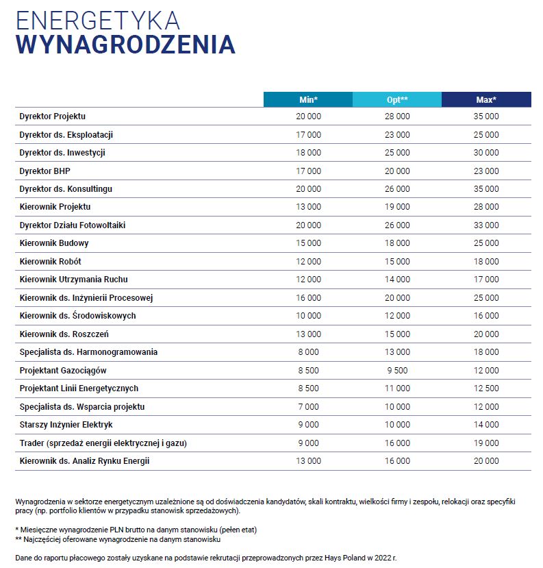 Źródło: Hays Poland 'Raport płacowy 2023'
